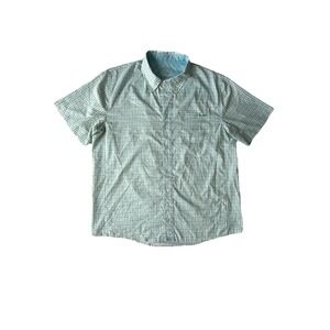 Huk Shirt Men L Green Check Button-Down‎ Performance Technical Fishing